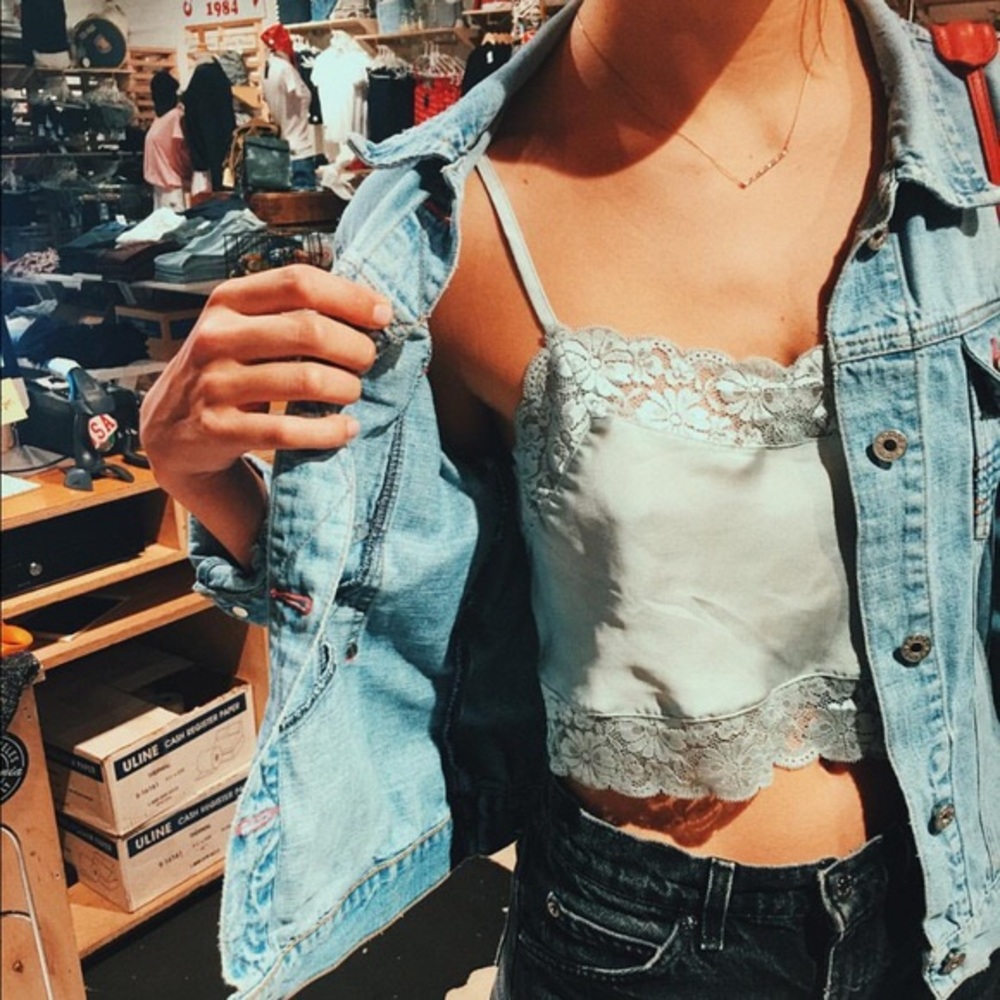 brandy melville silk dionne top